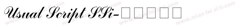 Usual Script SSi字体转换